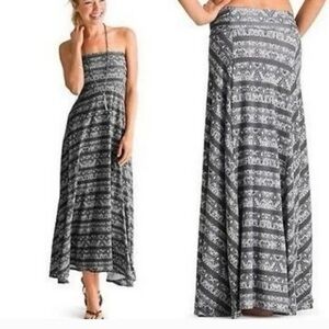 Athleta Convertible Maxi Skirt or Strapless Dress, gray XS